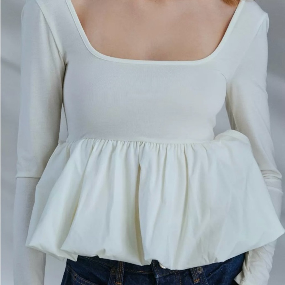 Elegant Cream Women's Top